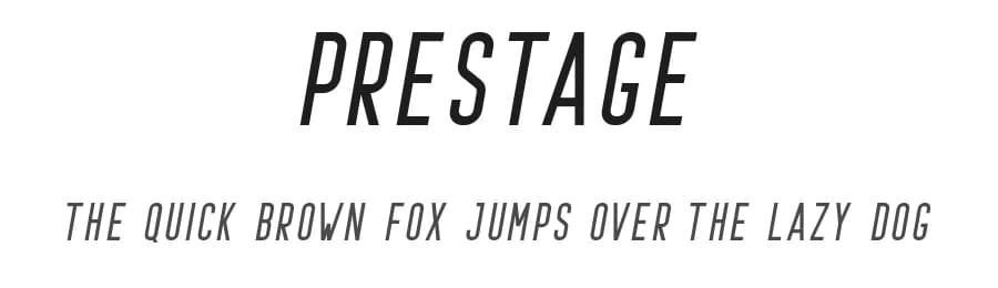 Prestage by Craft Supply Co. — Sans Serif Font