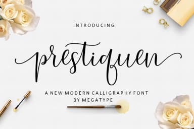 Prestiquen Script Font by Megatype — Script Handwritten Font — thumbnail 1