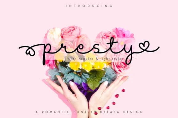Presty Font by Delafa — Script Handwritten Font