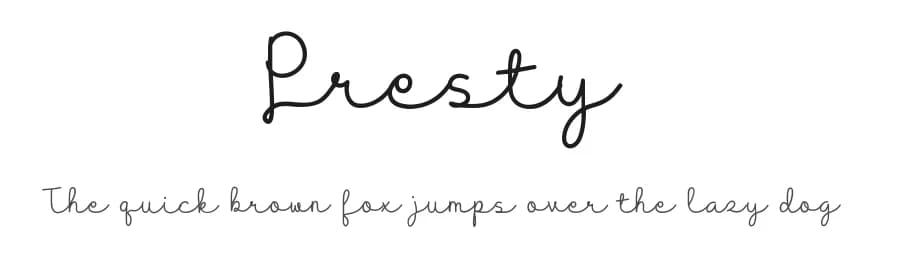 Presty by Delafa Design — Script Handwritten Font