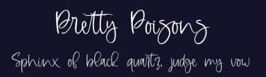 Pretty Poisons by Four Lines — Script Handwritten Font — thumbnail 2