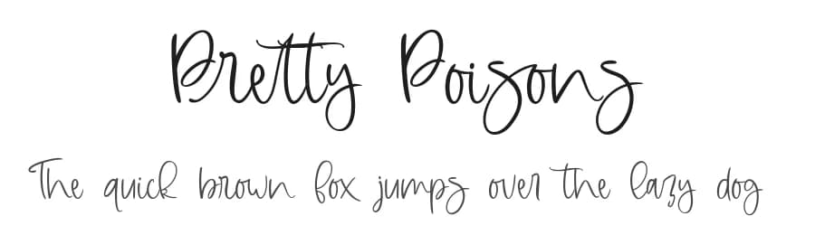 Pretty Poisons by Four Lines — Script Handwritten Font