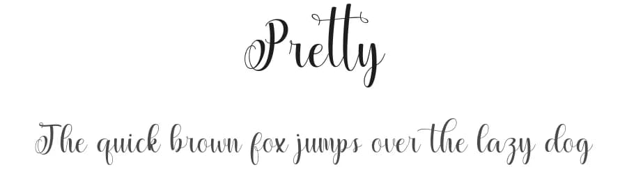 Pretty by Cut Story — Script Handwritten Font