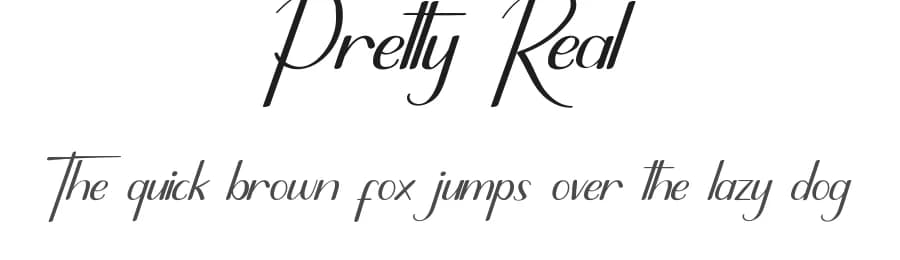 Pretty Real by NihStudio — Script Handwritten Font