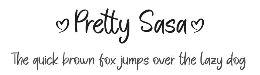 Pretty Sasa by Paily Studio — Script Handwritten Font