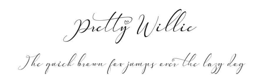 Pretty Willie by Yoga Letter — Script Handwritten Font