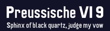 Preussische VI 9 by Peter Wiegel — Sans Serif Font — thumbnail 2