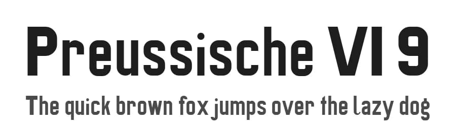 Preussische VI 9 by Peter Wiegel — Sans Serif Font