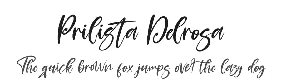 Prilista Delrosa by Perspectype Studio - Letterena.com — Script Handwritten Font