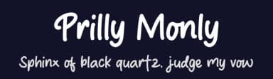 Prilly Monly by MJType — Script Handwritten Font — thumbnail 2