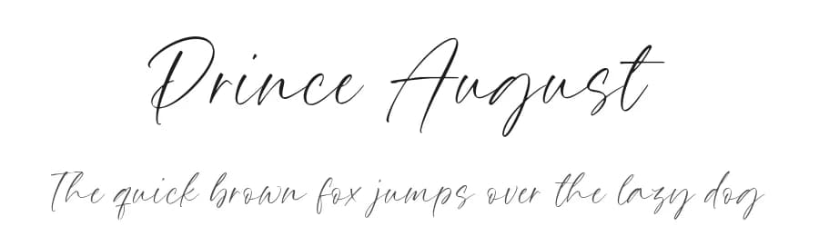 Prince August by Timur Type — Script Handwritten Font