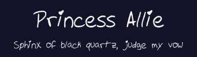 Princess Allie by Allie Dempsey — Script Handwritten Font — thumbnail 2
