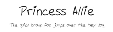 Princess Allie by Allie Dempsey — Script Handwritten Font — thumbnail 1