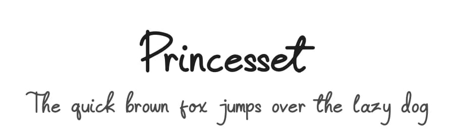 Princesset by Tychitype — Script Handwritten Font