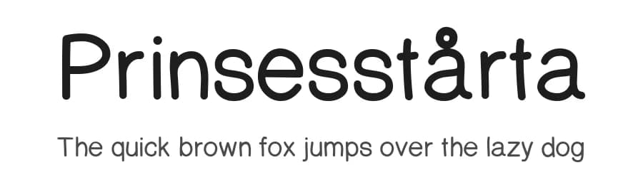 Prinsesstårta by Shara Weber — Script Handwritten Font