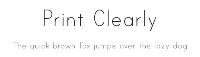 Print Clearly by Jess Latham — Sans Serif Font