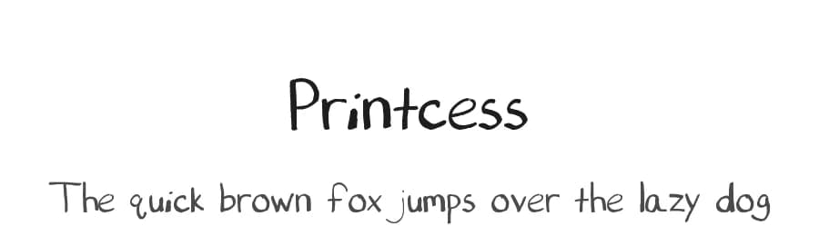 Printcess by Melissa Colburn — Script Handwritten Font