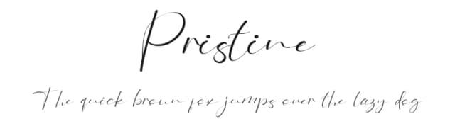 Pristine by Fonteca.com — Script Handwritten Font