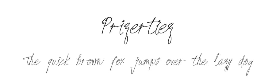 Prizertiez by Rometheme Std — Script Handwritten Font