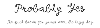 Probably Yes by Geronimo Font Studios — Script Handwritten Font — thumbnail 1