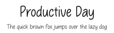 Productive Day by MJType — Script Handwritten Font — thumbnail 1