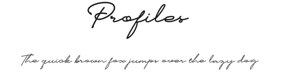 Profiles by Letternun — Script Handwritten Font