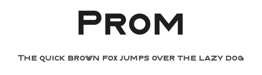 Prom by Vladimir Nikolic — Sans Serif Font