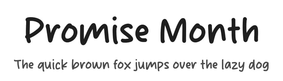 Promise Month by Origin Type — Script Handwritten Font