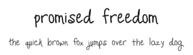 Promised Freedom by Kimberly Geswein — Script Handwritten Font — thumbnail 1