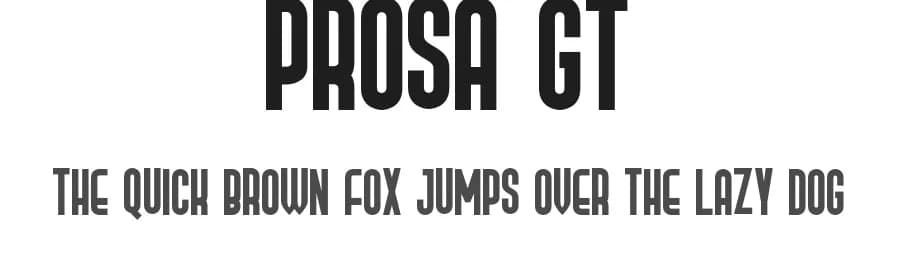 Prosa GT by Typetasty — Sans Serif Font