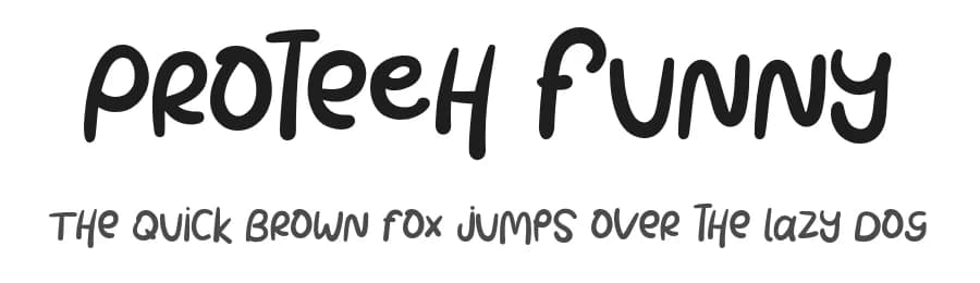 Proteeh Funny by Rajman — Script Handwritten Font — preview 1