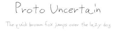 Proto Uncertain by sugargliderz — Script Handwritten Font — thumbnail 1