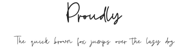 Proudly by Fontysia — Script Handwritten Font