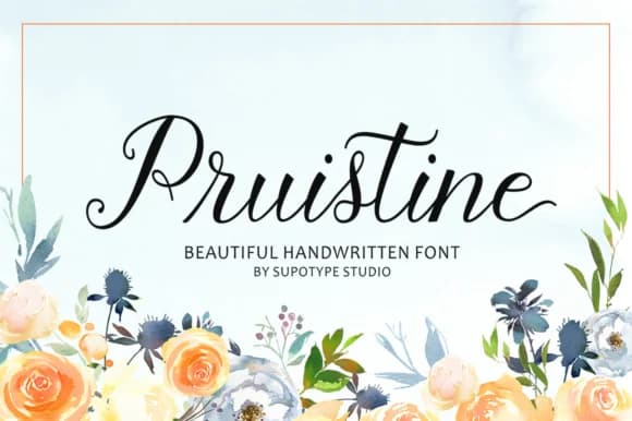 Pruistine Script Font by supotype — Script Handwritten Font