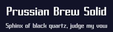 Prussian Brew Solid by GemFonts / Typotheticals — Sans Serif Font — thumbnail 2