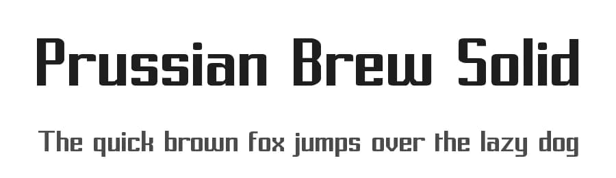 Prussian Brew Solid by GemFonts / Typotheticals — Sans Serif Font