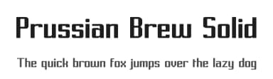 Prussian Brew Solid by GemFonts / Typotheticals — Sans Serif Font — thumbnail 1
