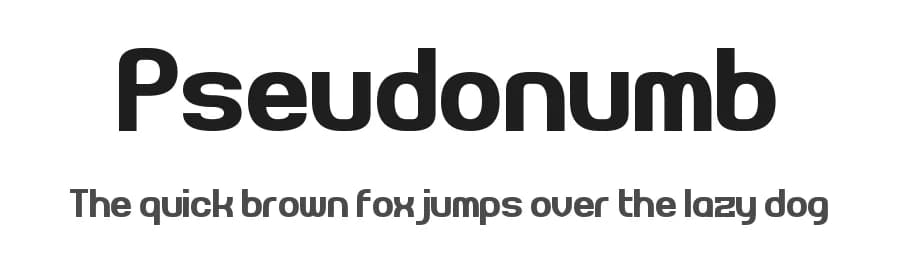 Pseudonumb by Chequered Ink — Sans Serif Font