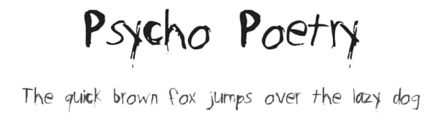 Psycho Poetry by Slut Digital Type — Script Handwritten Font