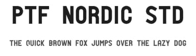 PTF Nordic Std by prismtone(designer) — Sans Serif Font — thumbnail 1