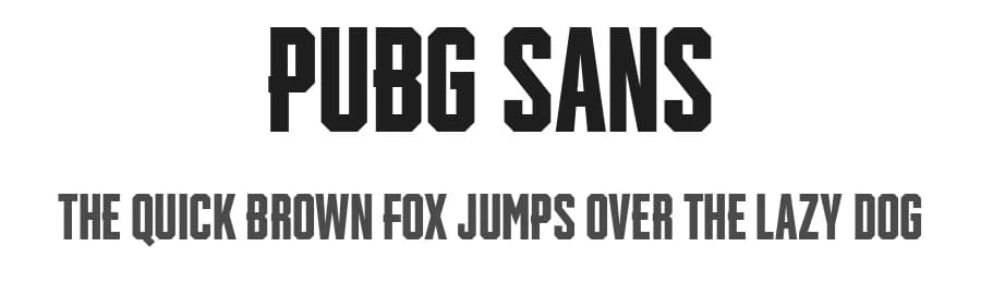 Pubg Sans by Siva Sai Chaitanya Gudari — Sans Serif Font