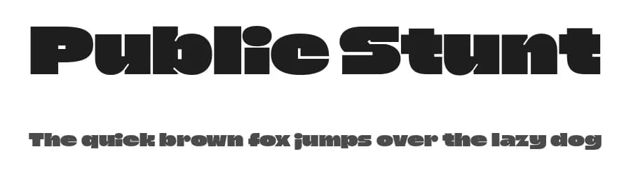Public Stunt by Måns Grebäck — Sans Serif Font