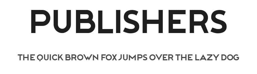 Publishers by Vladimir Nikolic — Sans Serif Font