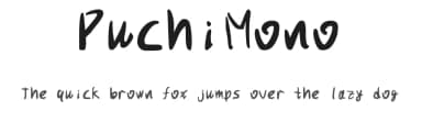 PuchiMono by Andy Hinomya — Script Handwritten Font — thumbnail 1