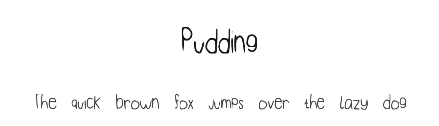 Pudding by gabby g. — Script Handwritten Font