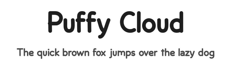 Puffy Cloud by Hanna Bie — Script Handwritten Font