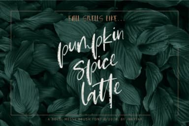 Pumpkin Spice Latte Script Font by inkyjar — Script Handwritten Font — thumbnail 1