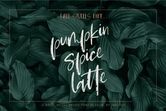 Pumpkin Spice Latte Script Font by inkyjar — Script Handwritten Font