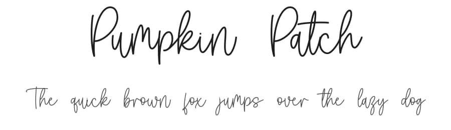 Pumpkin Patch by Graphix Line Studio — Script Handwritten Font