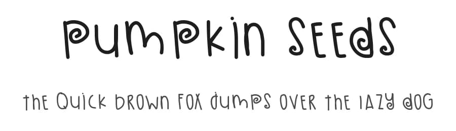 Pumpkin Seeds by Des Gomez — Script Handwritten Font